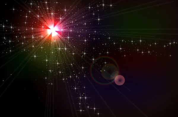 Nebula ve yıldızlı alan arkaplanı. — Stok Vektör