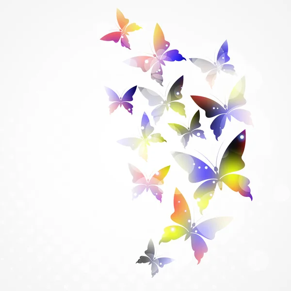 Abstract background with colorful butterfly. — Stock Vector