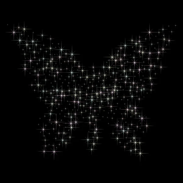 Koncepční design - abstraktní tvar motýla hvězdy. — Stockový vektor