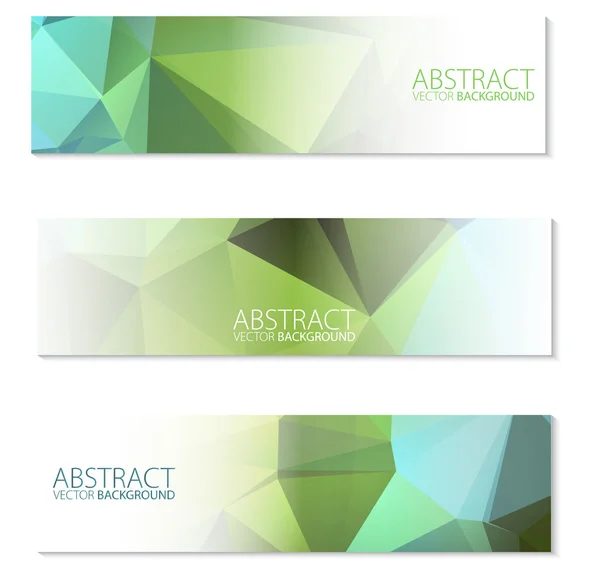 Pancartas abstractas en estilo polígono . — Vector de stock