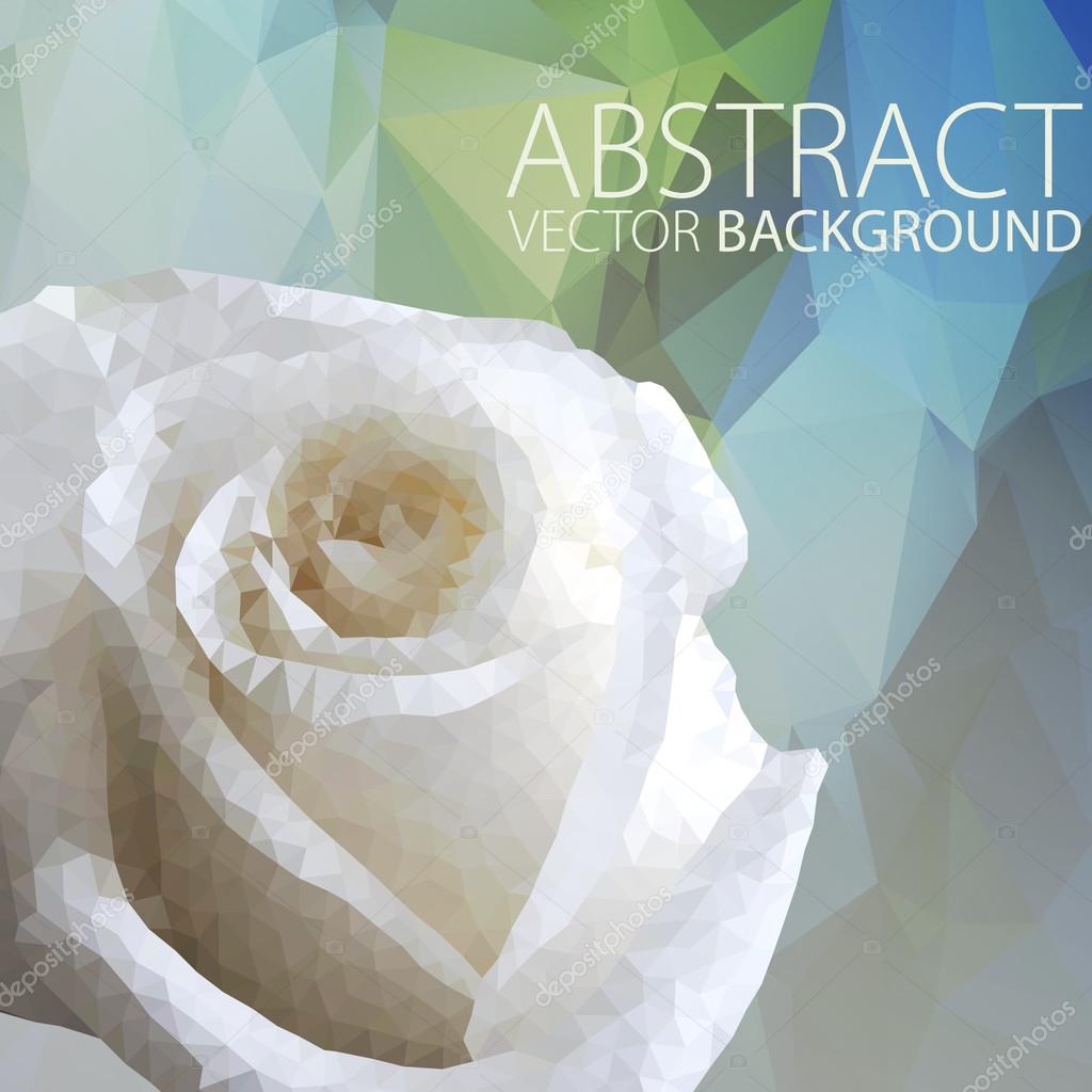 Abstract background-geometric vector flower made from triangles.