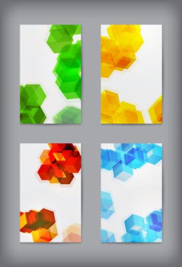 Geometrik afiş için modern tasarım kümesi.