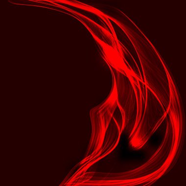 Soyut kırmızı dalgalar koyu arka plan üzerinde.
