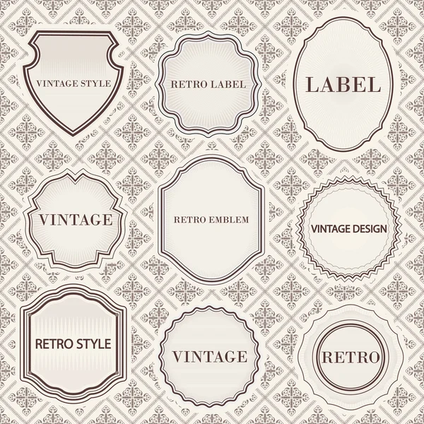Uppsättning av vintage retro etiketter mallar. — Stock vektor