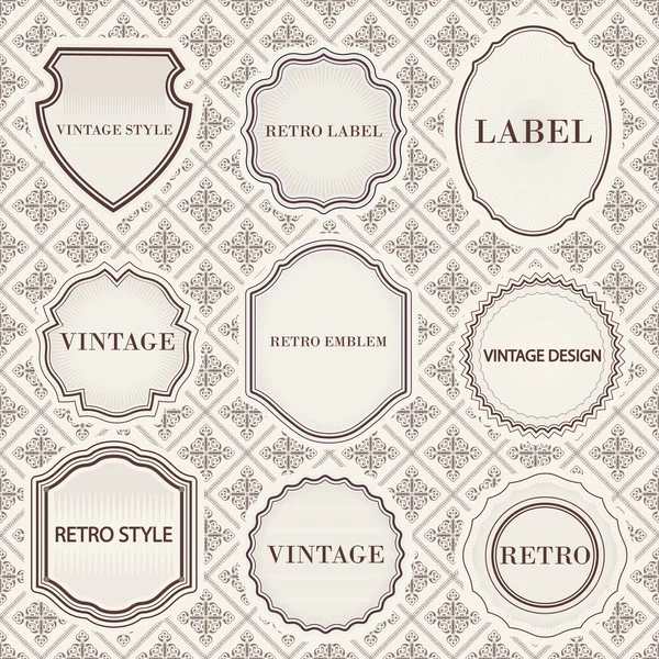 Set of vintage  retro labels templates. Stock Illustration