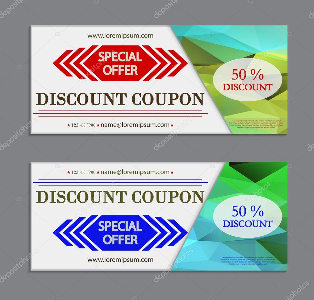Labels template set, discount coupon template with modern patter