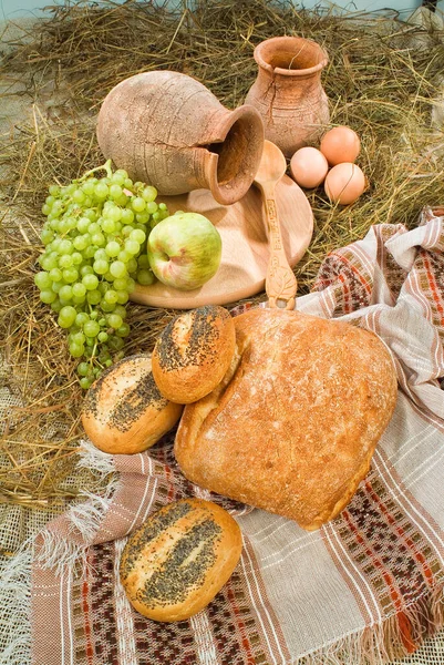 Different Kinds Bread Studio Background — Stock Photo, Image