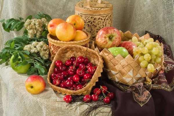 Diferentes Frutas Lienzo Estilo Tradicional — Foto de Stock