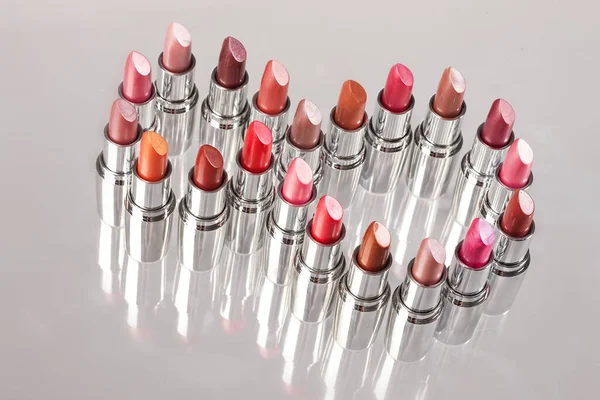 Tubes Different Kinds Lipstick Studio Background — Stock Photo, Image