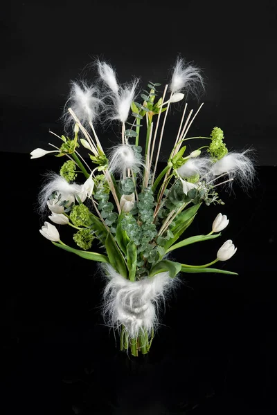 Композиція Квітів Ізольованому Фоні — стокове фото