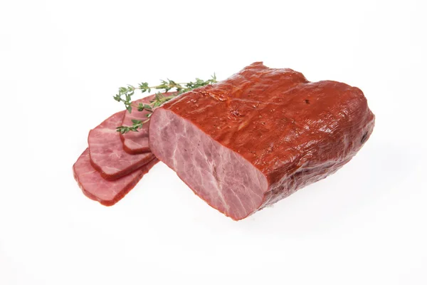 Кусочки Мяса Изолированном Фоне Студии — стоковое фото