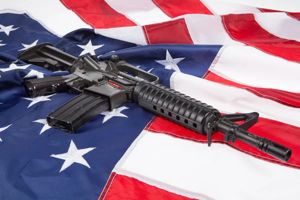 Weapon And Flag — Stock Photo, Image