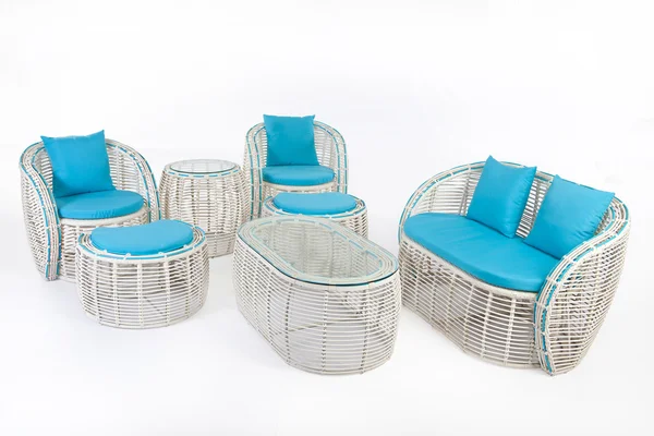 Suite Of Wicker Furniture — Stock Photo, Image