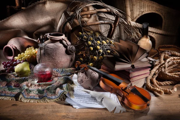 Nature morte avec violon — Photo