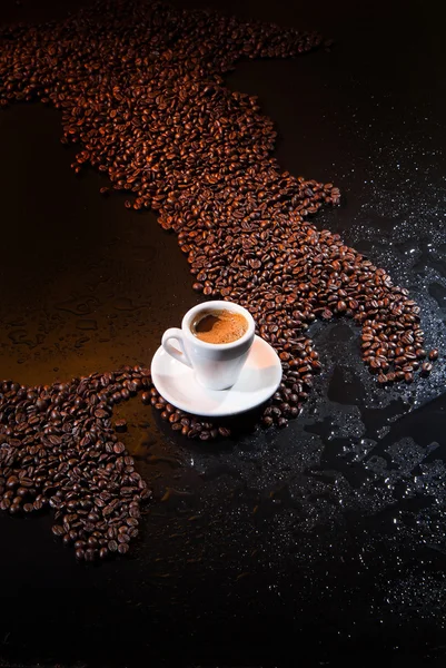 Italienska kopp kaffe — Stockfoto