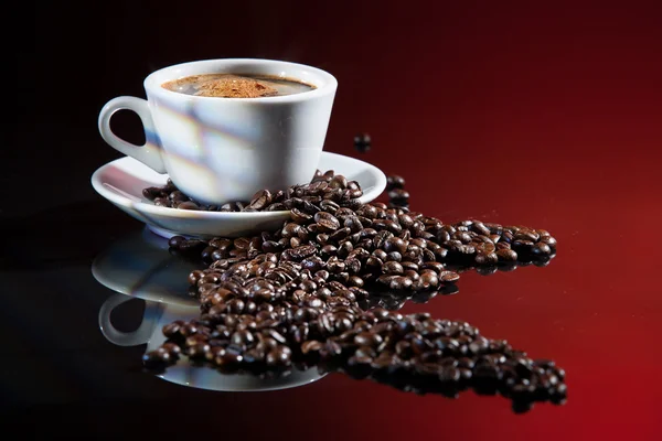 Taza blanca de café — Foto de Stock