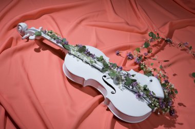 Violin And Flowers clipart