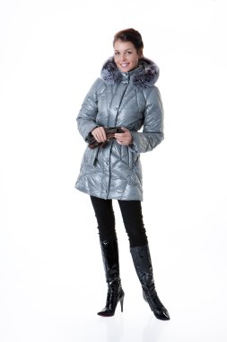 Kış ceket genç güzel kadın