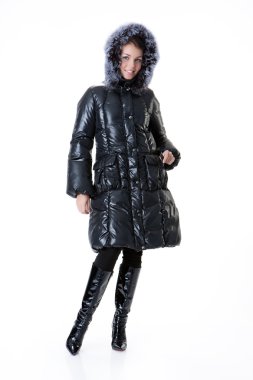 Kış ceket genç güzel kadın