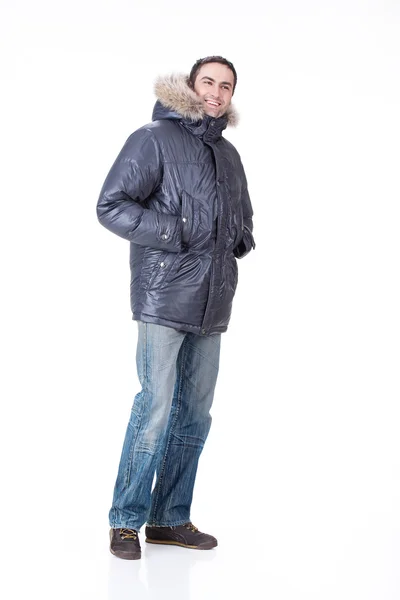 Jonge man in winterkleding — Stockfoto