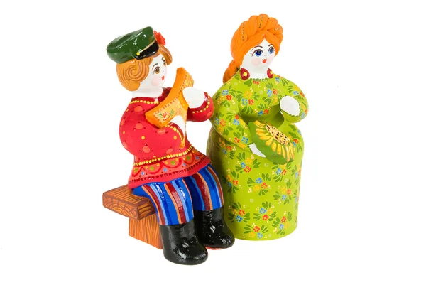 Oude Russische traditionele Folk Dolls — Stockfoto