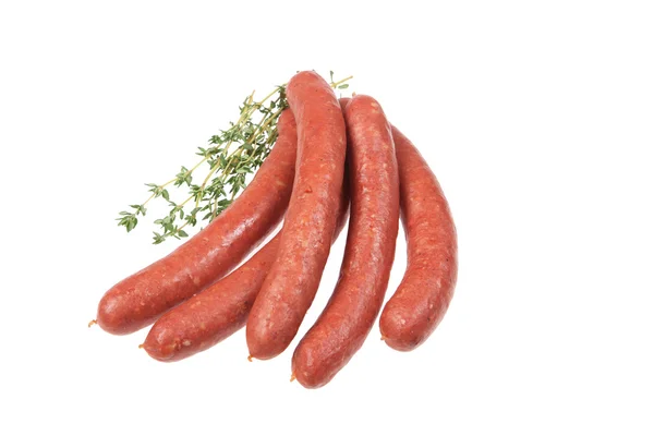 Wurst mit Grün — Stockfoto