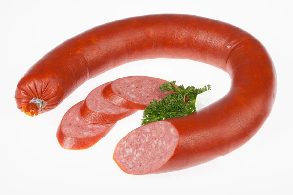 Salsiccia con verde — Foto Stock