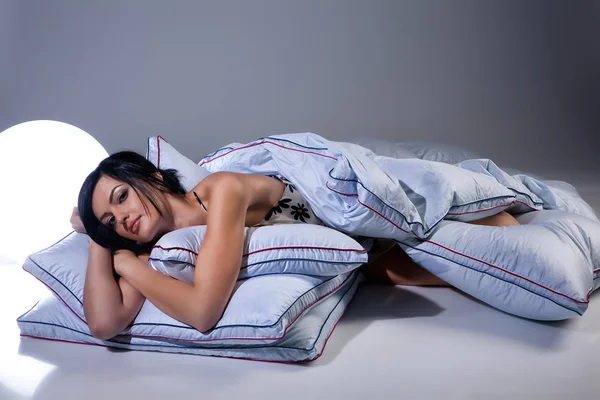 Woman In Bed Stock Image