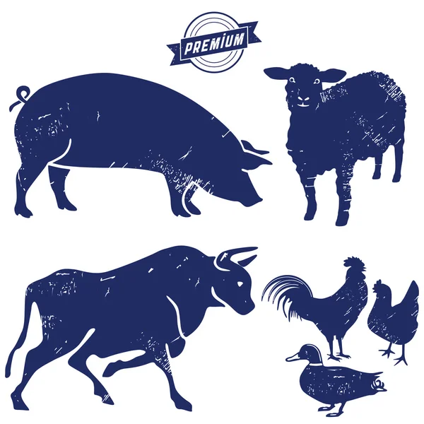 Знак мясной продукции — стоковый вектор