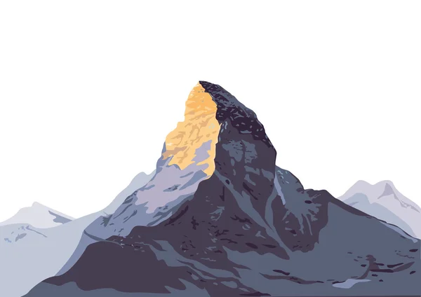 Escalada, senderismo de montaña — Vector de stock