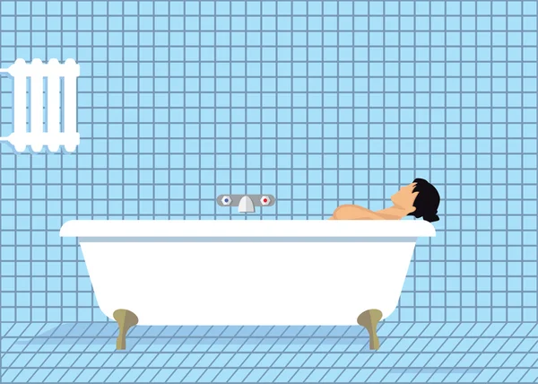 Banyo ve kadınlar — Stok Vektör
