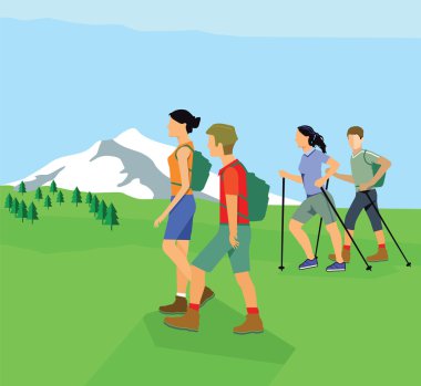 Hiking, trekking, tırmanma