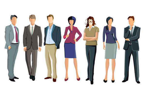 группа бизнесменов и предпринимательниц
