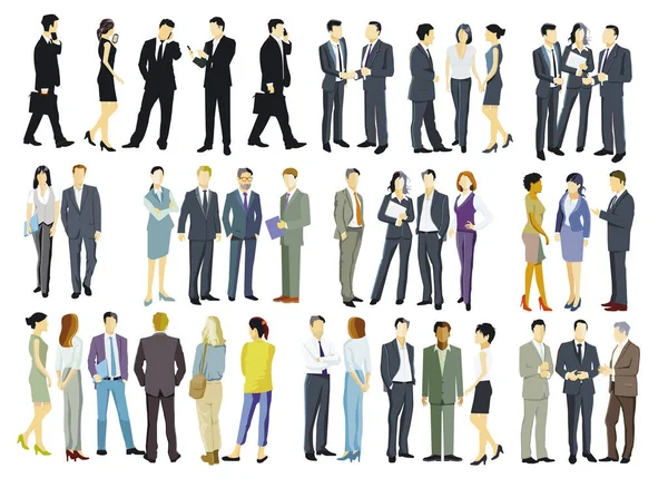 Büyük bir grup insan bir arada duruyor.