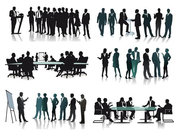 Встречи бизнес-групп — стоковый вектор