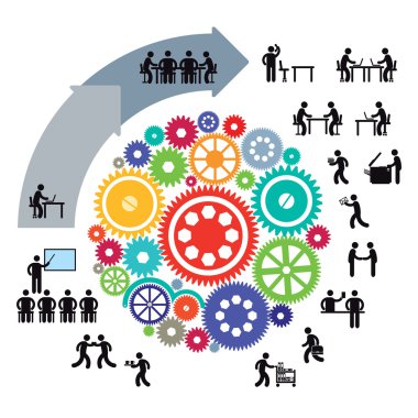 Infographic ekip çalışması