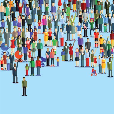 İnsanlar ve mutlu aileler