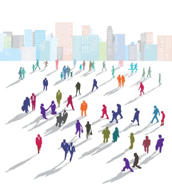 Large group of people clipart