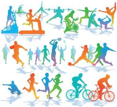 Fitness ve spor sportwoman, sporcu