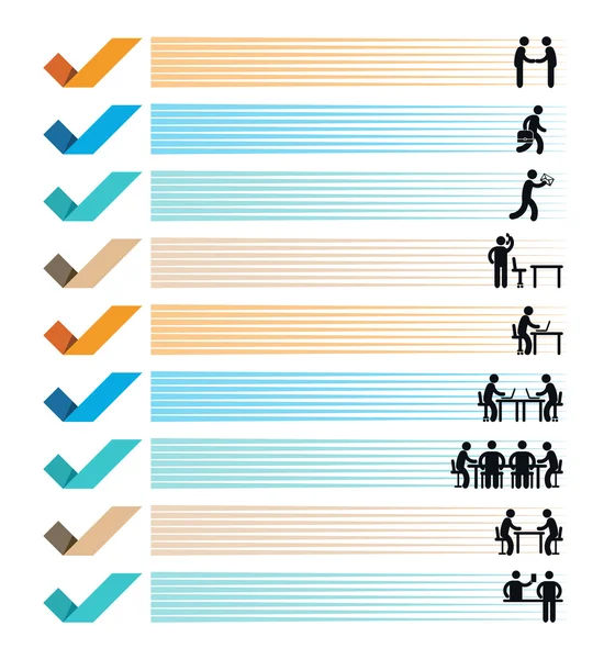 Infographies pour le travail d'équipe des entreprises — Image vectorielle