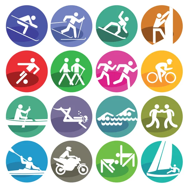 Juego de iconos deportivos — Vector de stock