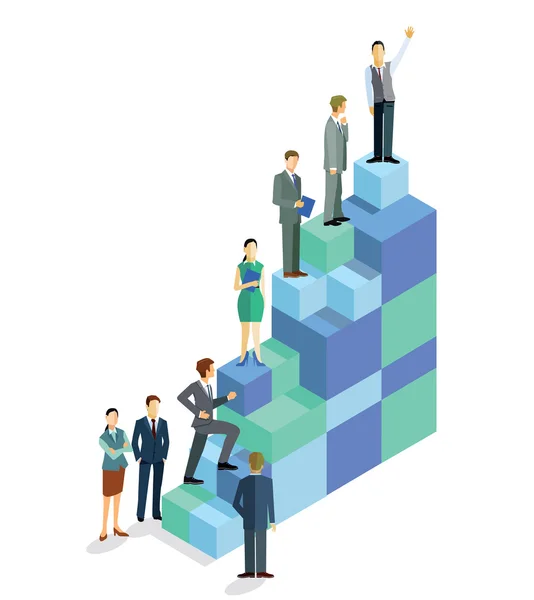 Sucesso ascensão, carreira, profissional —  Vetores de Stock