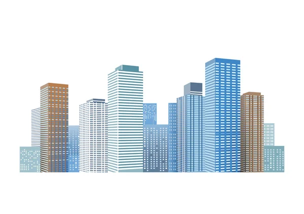 Cityscape com arranha-céus —  Vetores de Stock