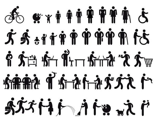 Mensen Pictogram, symbool van de menselijke — Stockvector