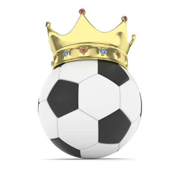 Images soccer ball with crown Soccer ball with crown — Stock Photo