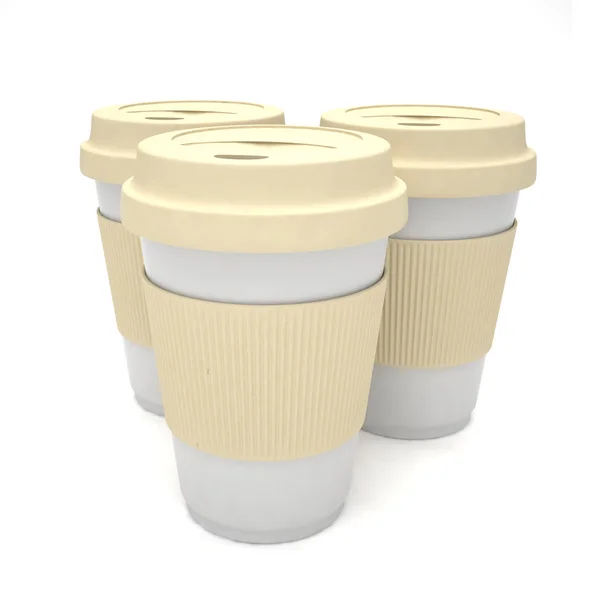 3d Coffee to go cups