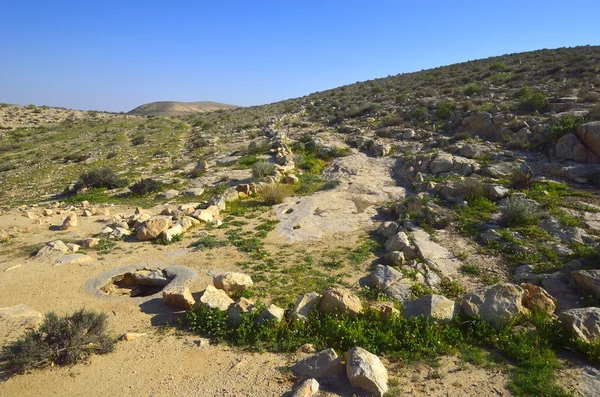 Nabatean Brunnen für Regenwasser Stockbild