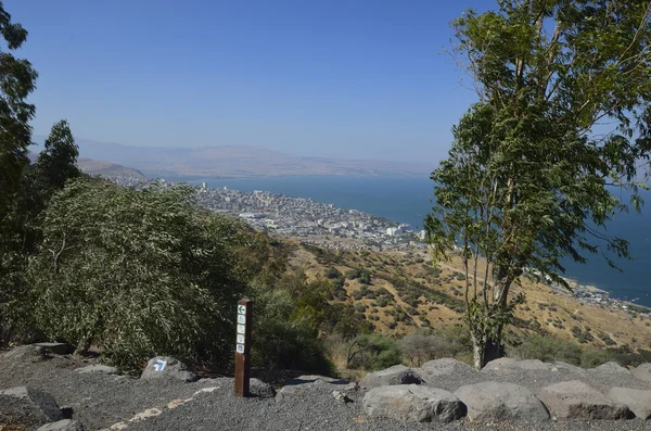 Den Galileiska sjön och Tiberias — Stockfoto