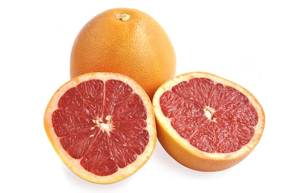 Grapefruits auf Weiß. — Stockfoto