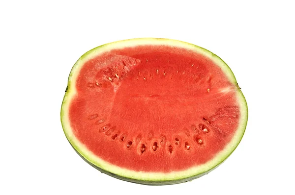 Half of cut water melon isolated over white. — Stock Photo, Image